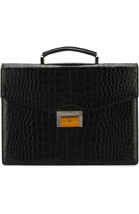 Мужской портфель из кожи аллигатора BRIONI черного цвета по цене 2335000 руб., арт. 0ITC0L/P7716 | Фото 1 Мужской портфель из кожи аллигатора BRIONI черного цвета, арт. 0ITC0L/P7716 | Фото 1