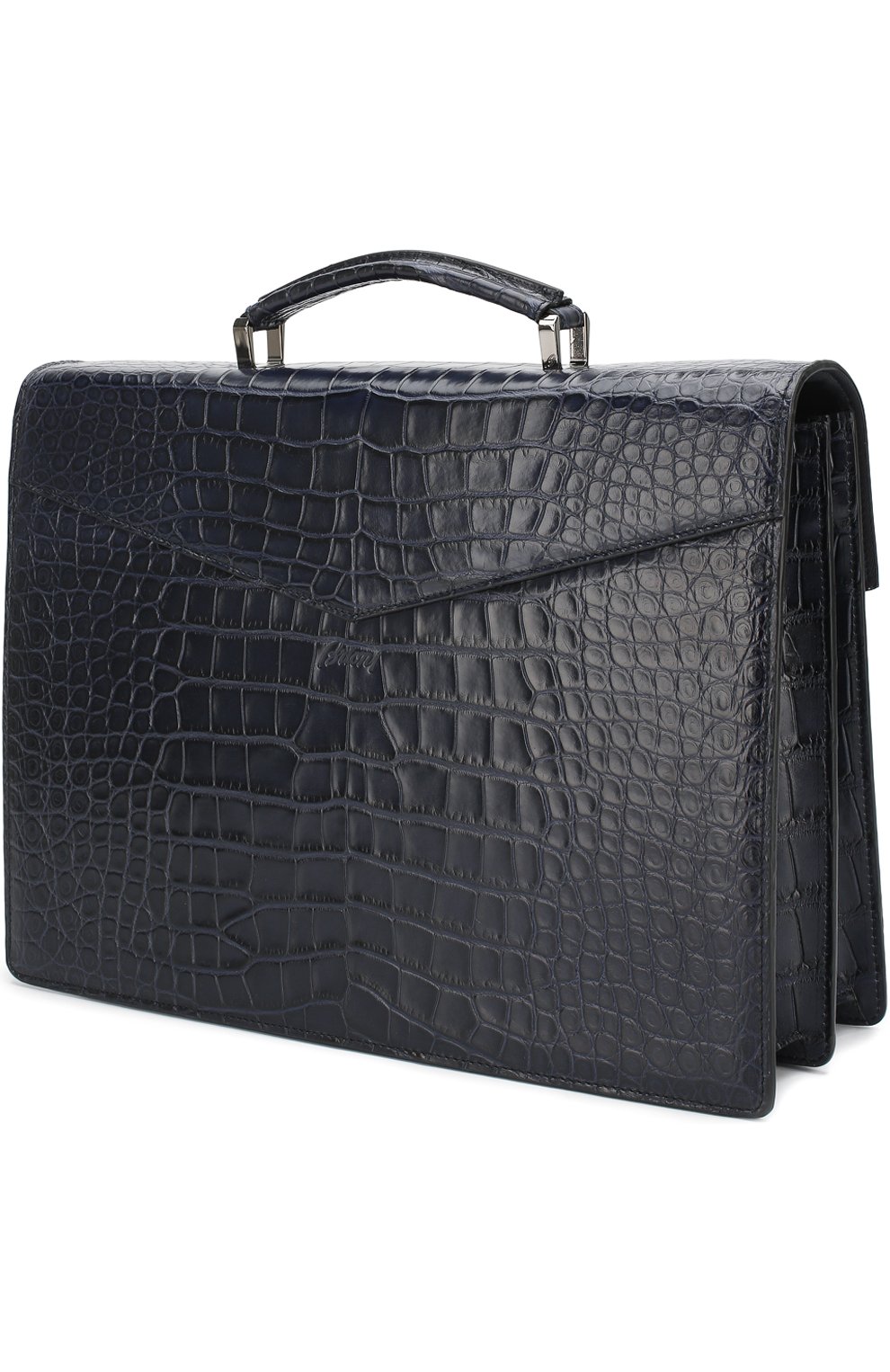 Мужской темно-синий портфель из кожи аллигатора Brioni, арт. 0ITC0L/P7716 купить в ЦУМ | Фото №3 Портфель из кожи аллигатора Brioni темно-синий | Фото №3