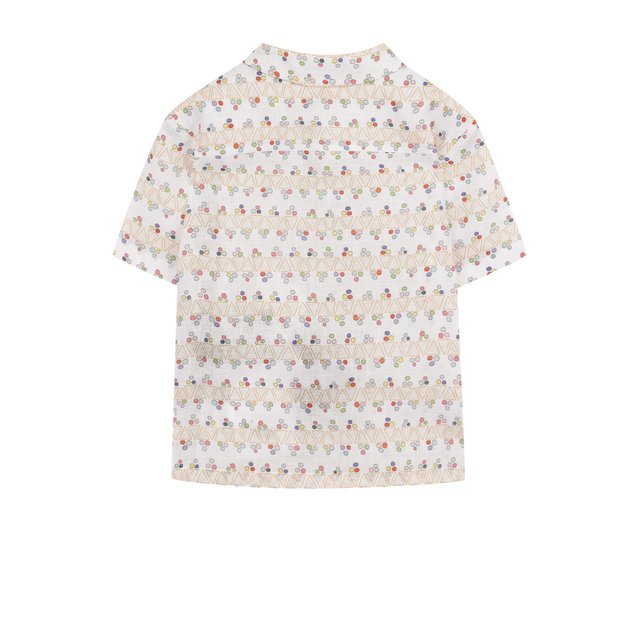 Льняная блуза прямого кроя с принтом Loro Piana FAI0927 Фото 2