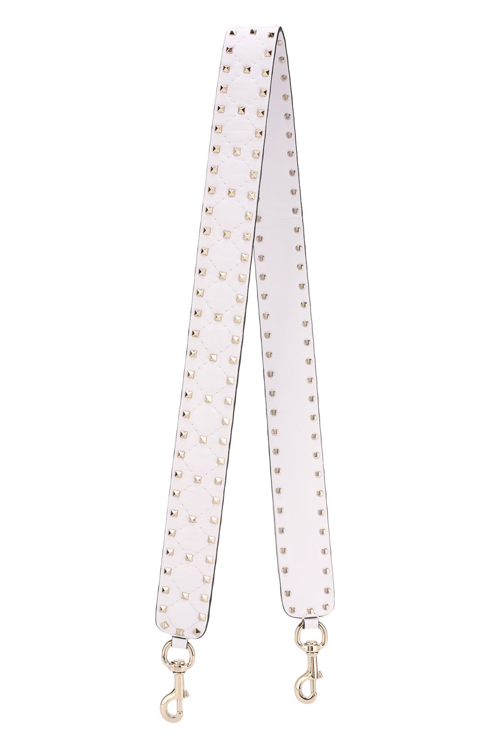 Женские кожаный ремень для сумки valentino garavani rockstud spike VALENTINO белого цвета, арт. PW0P0P37/NAP | Фото 1