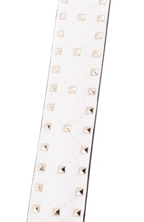 Женские кожаный ремень для сумки valentino garavani rockstud spike VALENTINO белого цвета по цене 55700 руб., арт. PW0P0P37/NAP | Фото 2 Женские кожаный ремень для сумки valentino garavani rockstud spike VALENTINO белого цвета, арт. PW0P0P37/NAP | Фото 2