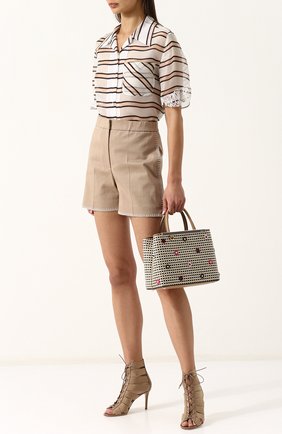 Женская сумка 2jours petite FENDI бежевого цвета по цене 147900 руб., арт. 8BH253 A1T3 | Фото 2 Женская сумка 2jours petite FENDI бежевого цвета, арт. 8BH253 A1T3 | Фото 2