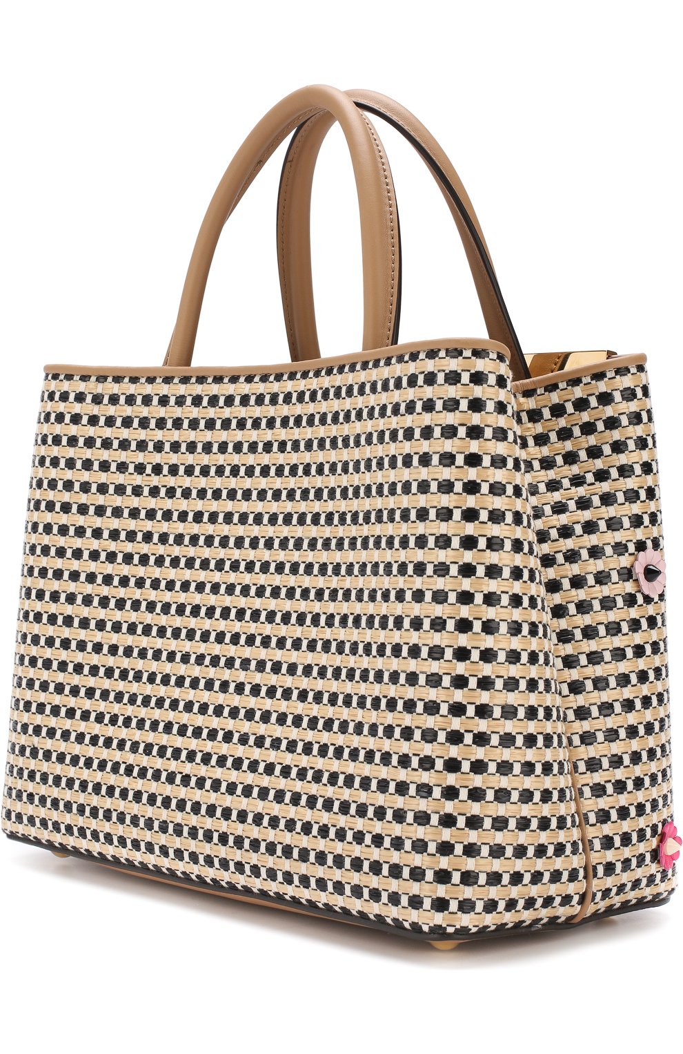 Женская сумка 2jours petite FENDI бежевого цвета по цене 147900 руб., арт. 8BH253 A1T3 | Фото 3 Женская сумка 2jours petite FENDI бежевого цвета, арт. 8BH253 A1T3 | Фото 3