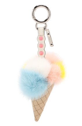 Кожаная подвеска Ice Cream с отделкой из меха норки | Фото №1 Кожаная подвеска Ice Cream с отделкой из меха норки | Фото №1