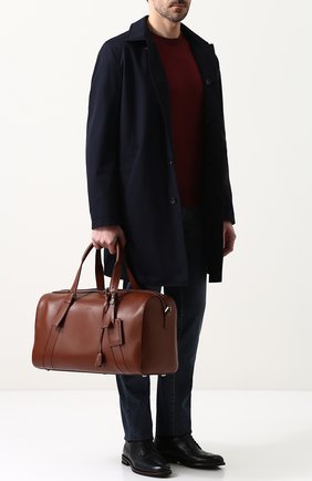Мужская кожаная дорожная сумка с плечевым ремнем BRIONI коричневого цвета по цене 339500 руб., арт. 0ISY0L/P6751 | Фото 2 Мужская кожаная дорожная сумка с плечевым ремнем BRIONI коричневого цвета, арт. 0ISY0L/P6751 | Фото 2