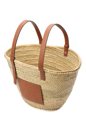 Женская сумка basket large LOEWE бежевого цвета по цене 29450 руб., арт. 327.02.S81 | Фото 4 Женская сумка basket large LOEWE бежевого цвета, арт. 327.02.S81 | Фото 4