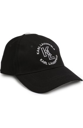 Детская бейсболка с логотипом бренда KARL LAGERFELD KIDS черного цвета по цене 3755 руб., арт. Z21007 | Фото 1 Детская бейсболка с логотипом бренда KARL LAGERFELD KIDS черного цвета, арт. Z21007 | Фото 1