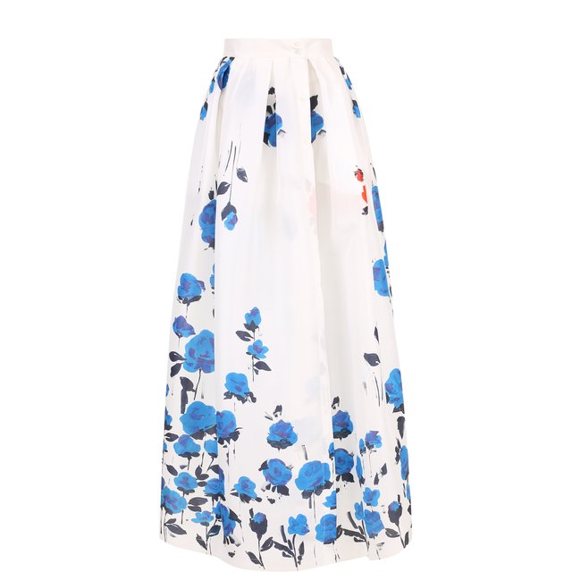 фото Шелковая юбка-макси с цветочным принтом sara roka