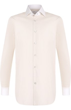 Мужская хлопковая сорочка с воротником кент KITON желтого цвета по цене 54150 руб., арт. UCIH0624102000 | Фото 1 Мужская хлопковая сорочка с воротником кент KITON желтого цвета, арт. UCIH0624102000 | Фото 1