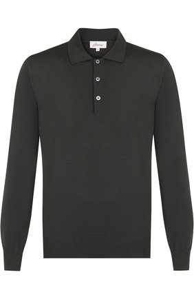 Мужское шерстяное поло BRIONI темно-зеленого цвета по цене 69950 руб., арт. UMR30S/PZK03 | Фото 1 Мужское шерстяное поло BRIONI темно-зеленого цвета, арт. UMR30S/PZK03 | Фото 1