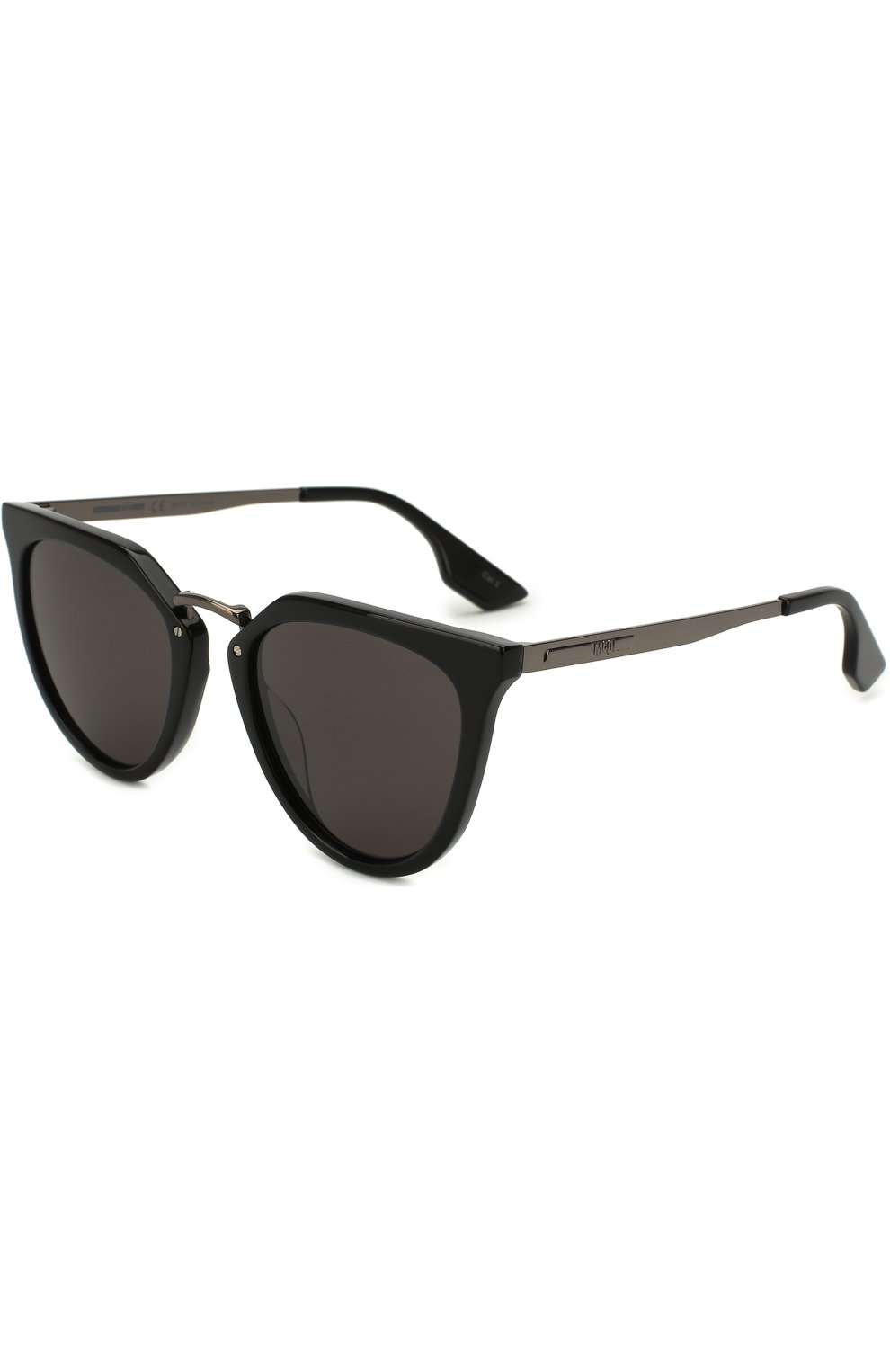 Женские солнцезащитные очки ALEXANDER MCQUEEN черного цвета, арт. MQ0086 001 | Фото 1