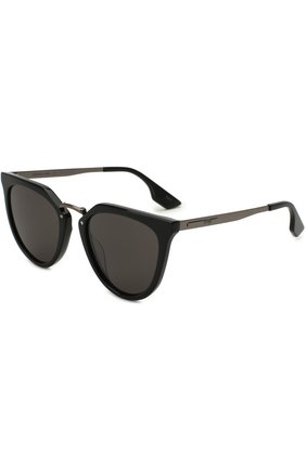 Женские солнцезащитные очки ALEXANDER MCQUEEN черного цвета по цене 14650 руб., арт. MQ0086 001 | Фото 1 Женские солнцезащитные очки ALEXANDER MCQUEEN черного цвета, арт. MQ0086 001 | Фото 1