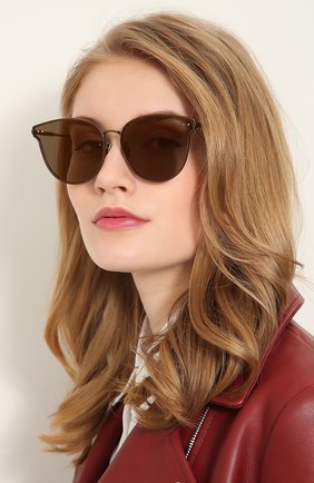 Женские солнцезащитные очки BOTTEGA VENETA хаки цвета по цене 31400 руб., арт. BV0157SK 003 | Фото 2 Женские солнцезащитные очки BOTTEGA VENETA хаки цвета, арт. BV0157SK 003 | Фото 2