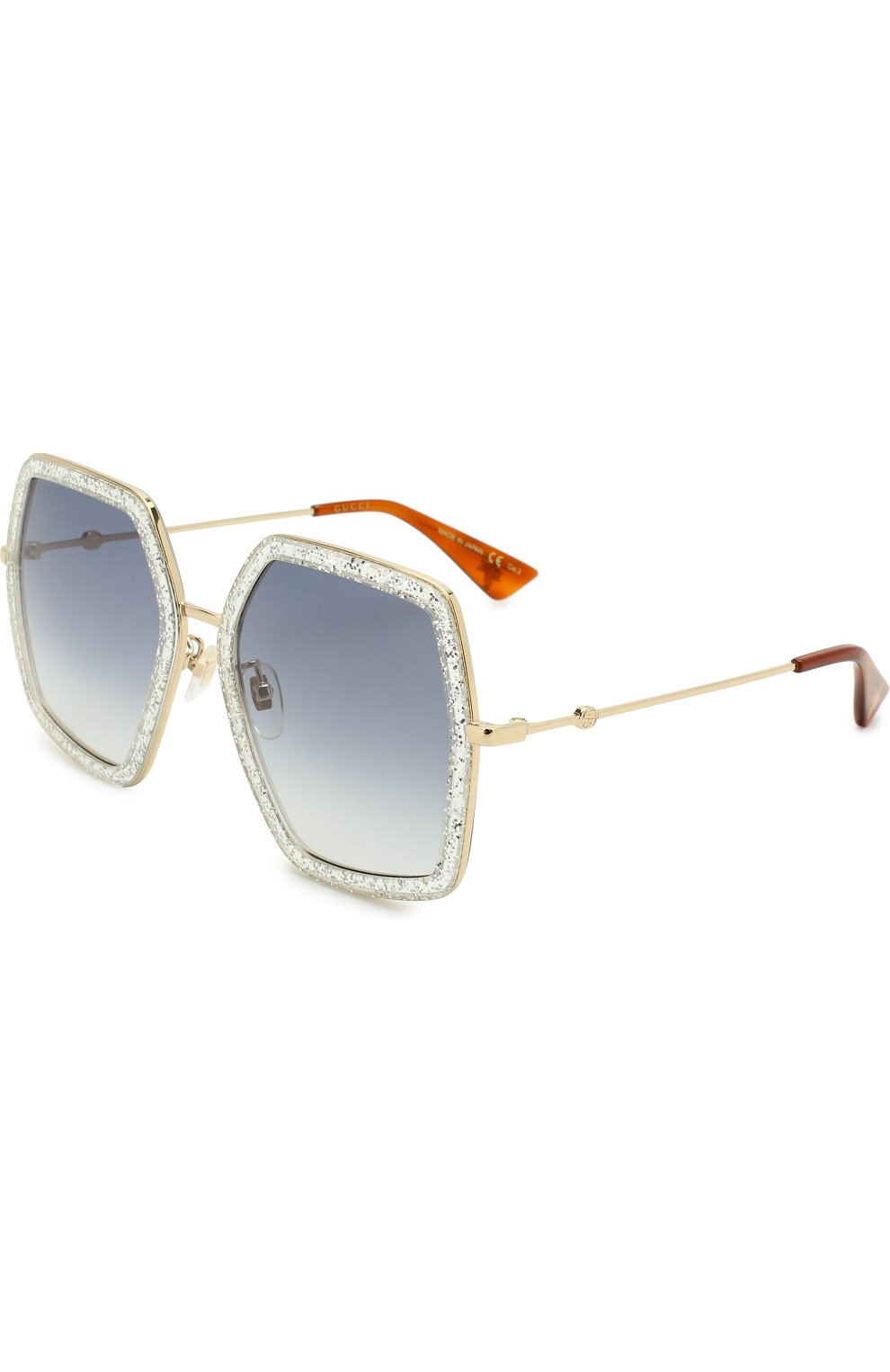 Женские солнцезащитные очки GUCCI золотого цвета, арт. GG0106 006 | Фото 1