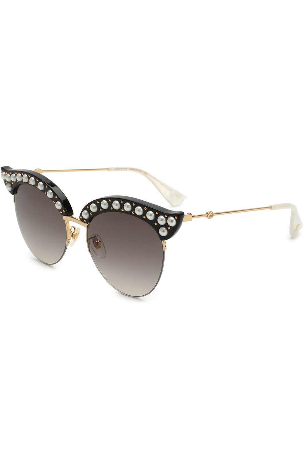 Женские солнцезащитные очки GUCCI черного цвета, арт. GG0212 001 | Фото 1