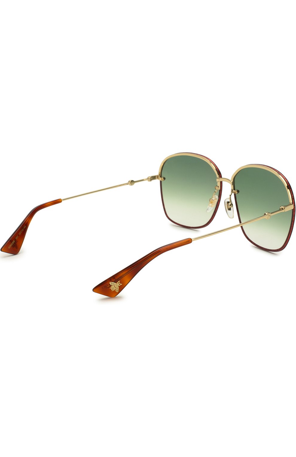 Женские разноцветные солнцезащитные очки Gucci, арт. GG0228 001 купить в ЦУМ | Фото №4 Солнцезащитные очки Gucci разноцветные | Фото №4