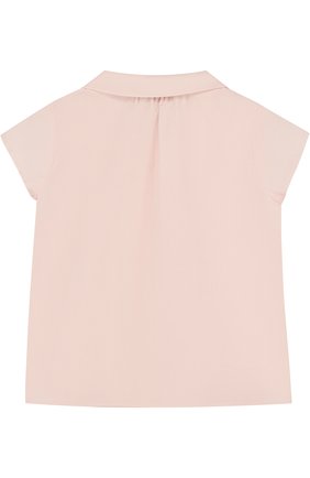 Детский хлопковая блуза с оборкой GUCCI розового цвета, арт. 503772/XB365 | Фото 2 (Статус проверки: Проверена категория, Проверено)