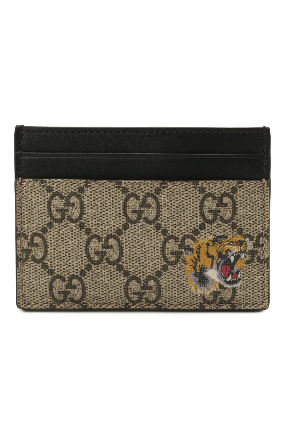 Мужской футляр для кредитных карт gg supreme GUCCI бежевого цвета, арт. 451277/K5X1N | Фото 1