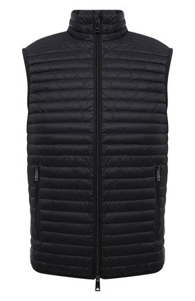 Мужской стеганый пуховый жилет на молнии с воротником-стойкой EMPORIO ARMANI черного цвета по цене 19950 руб., арт. 8N1BB2/1NLEZ | Фото 1 Мужской стеганый пуховый жилет на молнии с воротником-стойкой EMPORIO ARMANI черного цвета, арт. 8N1BB2/1NLEZ | Фото 1