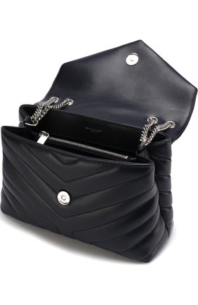 Женская сумка monogram loulou small SAINT LAURENT синего цвета по цене 124000 руб., арт. 494699/DV726 | Фото 4 Женская сумка monogram loulou small SAINT LAURENT синего цвета, арт. 494699/DV726 | Фото 4
