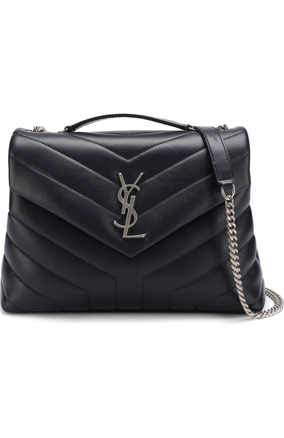 Женская сумка monogram loulou small SAINT LAURENT синего цвета по цене 124000 руб., арт. 494699/DV726 | Фото 6 Женская сумка monogram loulou small SAINT LAURENT синего цвета, арт. 494699/DV726 | Фото 6