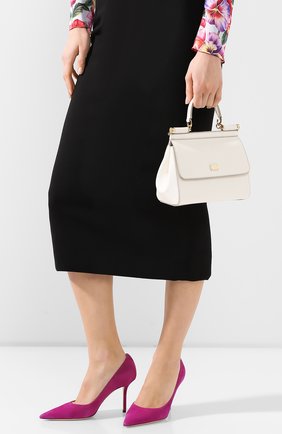 Женская сумка sicily small DOLCE & GABBANA белого цвета по цене 91900 руб., арт. BB6003/A1001 | Фото 2 Женская сумка sicily small DOLCE & GABBANA белого цвета, арт. BB6003/A1001 | Фото 2