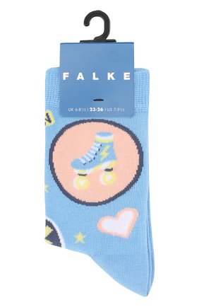 Детские носки с принтом FALKE голубого цвета по цене 943 руб., арт. 12142 | Фото 1 Детские носки с принтом FALKE голубого цвета, арт. 12142 | Фото 1