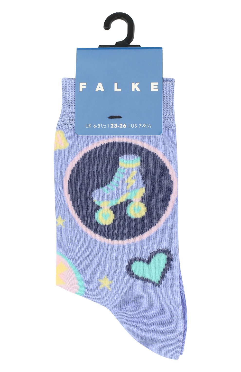 Детские носки с принтом FALKE сиреневого цвета, арт. 12142 | Фото 1