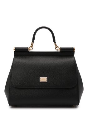 Женская сумка sicily medium DOLCE & GABBANA черного цвета по цене 113000 руб., арт. BB6002/A1001 | Фото 1 Женская сумка sicily medium DOLCE & GABBANA черного цвета, арт. BB6002/A1001 | Фото 1 (Материал: Натуральная кожа; Сумки-технические: Сумки top-handle; Ремень/цепочка: На ремешке; Размер: medium)