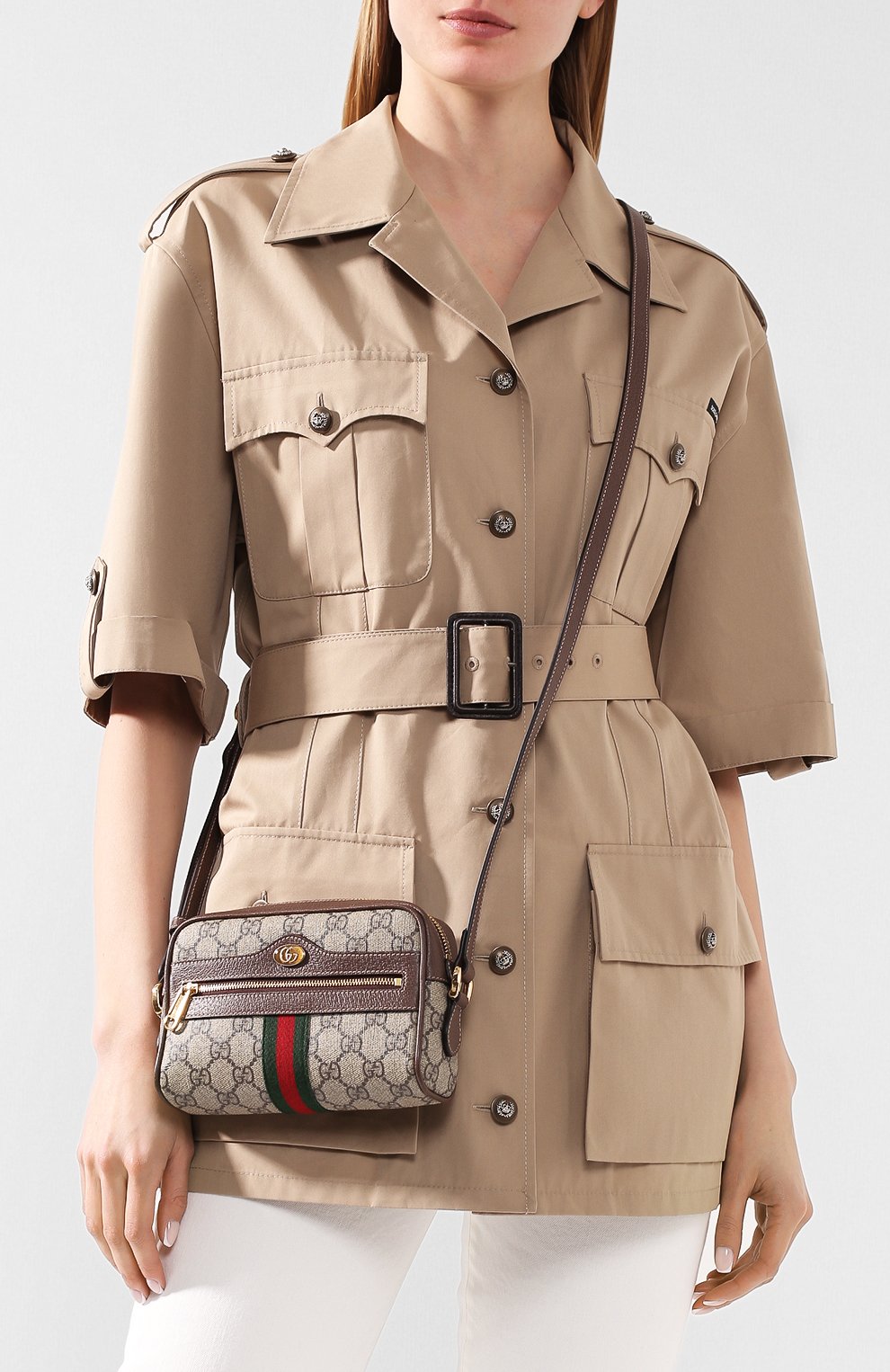 Женская сумка ophidia gg supreme mini GUCCI бежевого цвета по цене 63700 руб., арт. 517350/96IWS | Фото 2 Женская сумка ophidia gg supreme mini GUCCI бежевого цвета, арт. 517350/96IWS | Фото 2