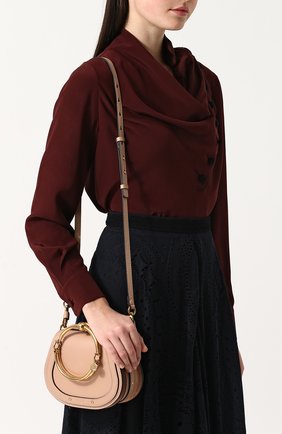 Женская сумка nile small CHLOÉ светло-бежевого цвета по цене 107500 руб., арт. CHC17US301HEU | Фото 5 Женская сумка nile small CHLOÉ светло-бежевого цвета, арт. CHC17US301HEU | Фото 5