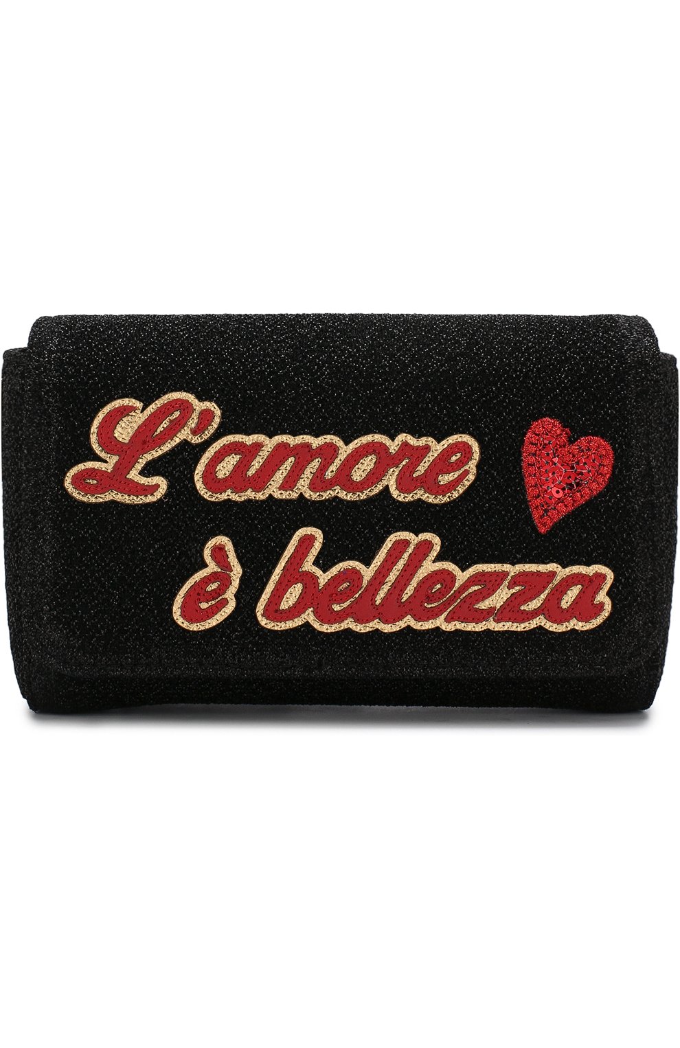 Детская сумка на цепочке DOLCE & GABBANA черного цвета, арт. EB0156/AU160 | Фото 1