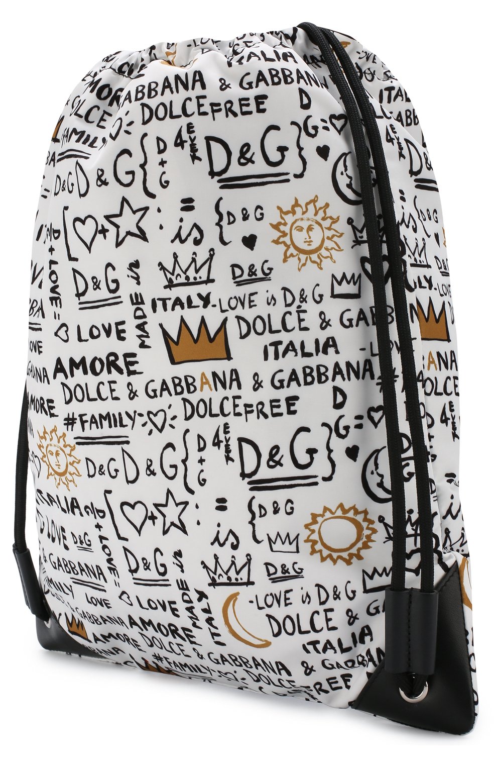 Детская текстильный рюкзак с принтом DOLCE & GABBANA белого цвета по цене 17200 руб., арт. EM0050/AN626 | Фото 2 Детская текстильный рюкзак с принтом DOLCE & GABBANA белого цвета, арт. EM0050/AN626 | Фото 2
