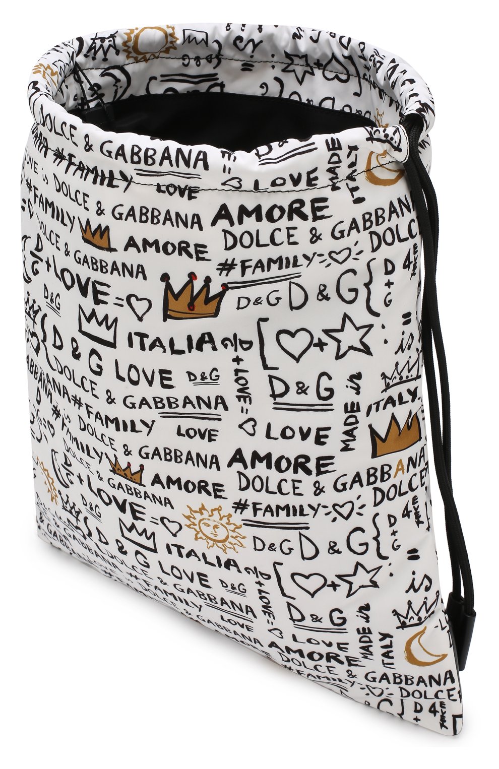 Детская текстильный рюкзак с принтом DOLCE & GABBANA белого цвета по цене 17200 руб., арт. EM0050/AN626 | Фото 3 Детская текстильный рюкзак с принтом DOLCE & GABBANA белого цвета, арт. EM0050/AN626 | Фото 3