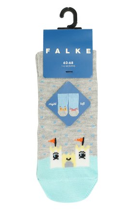 Детские носки с принтом FALKE серого цвета по цене 686 руб., арт. 12124 | Фото 1 Детские носки с принтом FALKE серого цвета, арт. 12124 | Фото 1