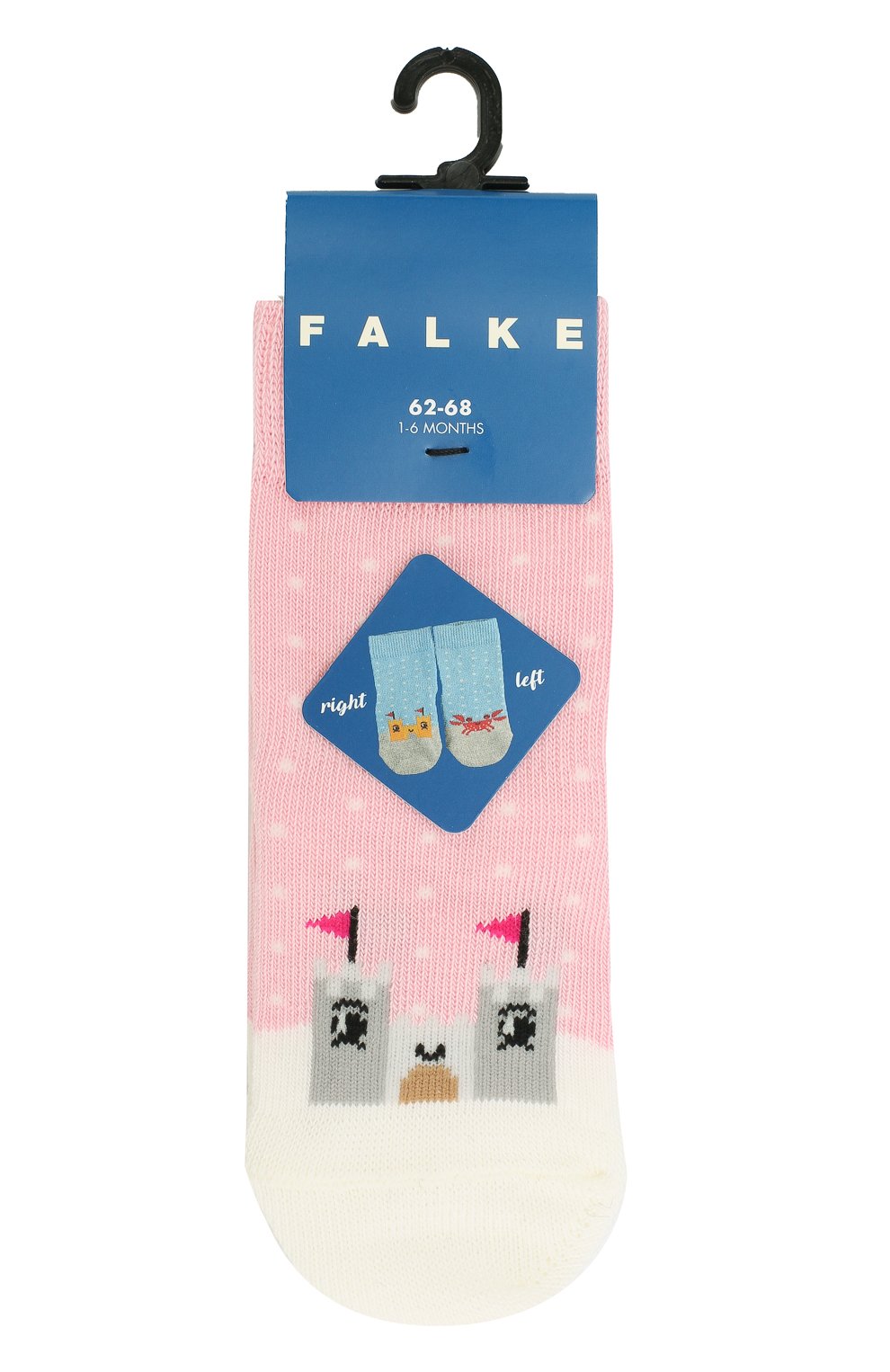 Детские носки с принтом FALKE светло-розового цвета, арт. 12124 | Фото 1 (Материал: Текстиль, Синтетический материал, Хлопок; Статус проверки: Проверена категория)
