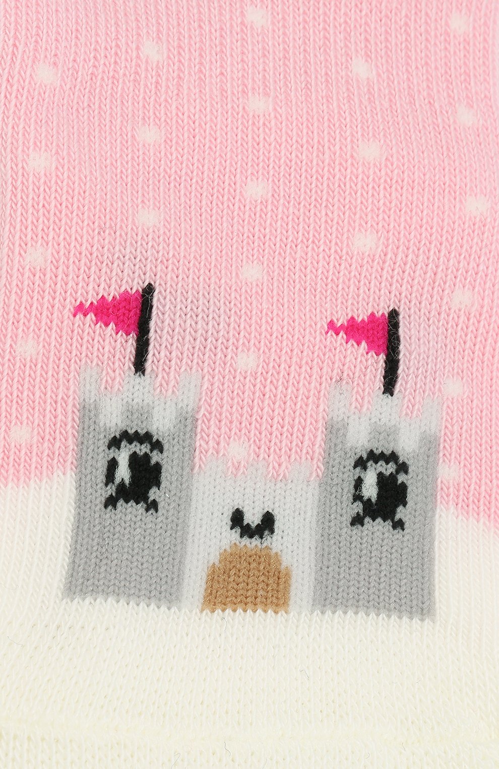 Детские носки с принтом FALKE светло-розового цвета, арт. 12124 | Фото 2 (Материал: Текстиль, Синтетический материал, Хлопок; Статус проверки: Проверена категория)