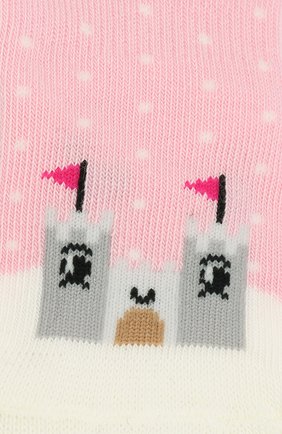 Детские носки с принтом FALKE светло-розового цвета, арт. 12124 | Фото 2 (Материал: Хлопок, Текстиль, Синтетический материал; Статус проверки: Проверена категория)