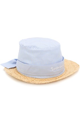 Детская шляпа из рафии с текстильной отделкой с бантом ARMANI JUNIOR голубого цвета по цене 7995 руб., арт. 394543/8P504 | Фото 1 Детская шляпа из рафии с текстильной отделкой с бантом ARMANI JUNIOR голубого цвета, арт. 394543/8P504 | Фото 1