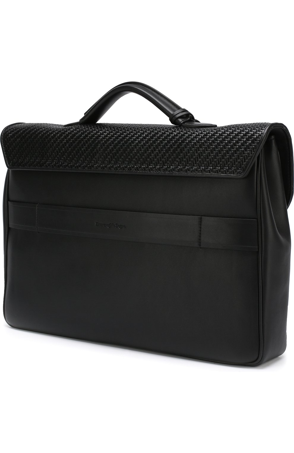 Мужской черный кожаный портфель с плечевым ремнем Ermenegildo Zegna, арт. C1333P-PTA купить в ЦУМ | Фото №3 Кожаный портфель с плечевым ремнем Ermenegildo Zegna черный | Фото №3