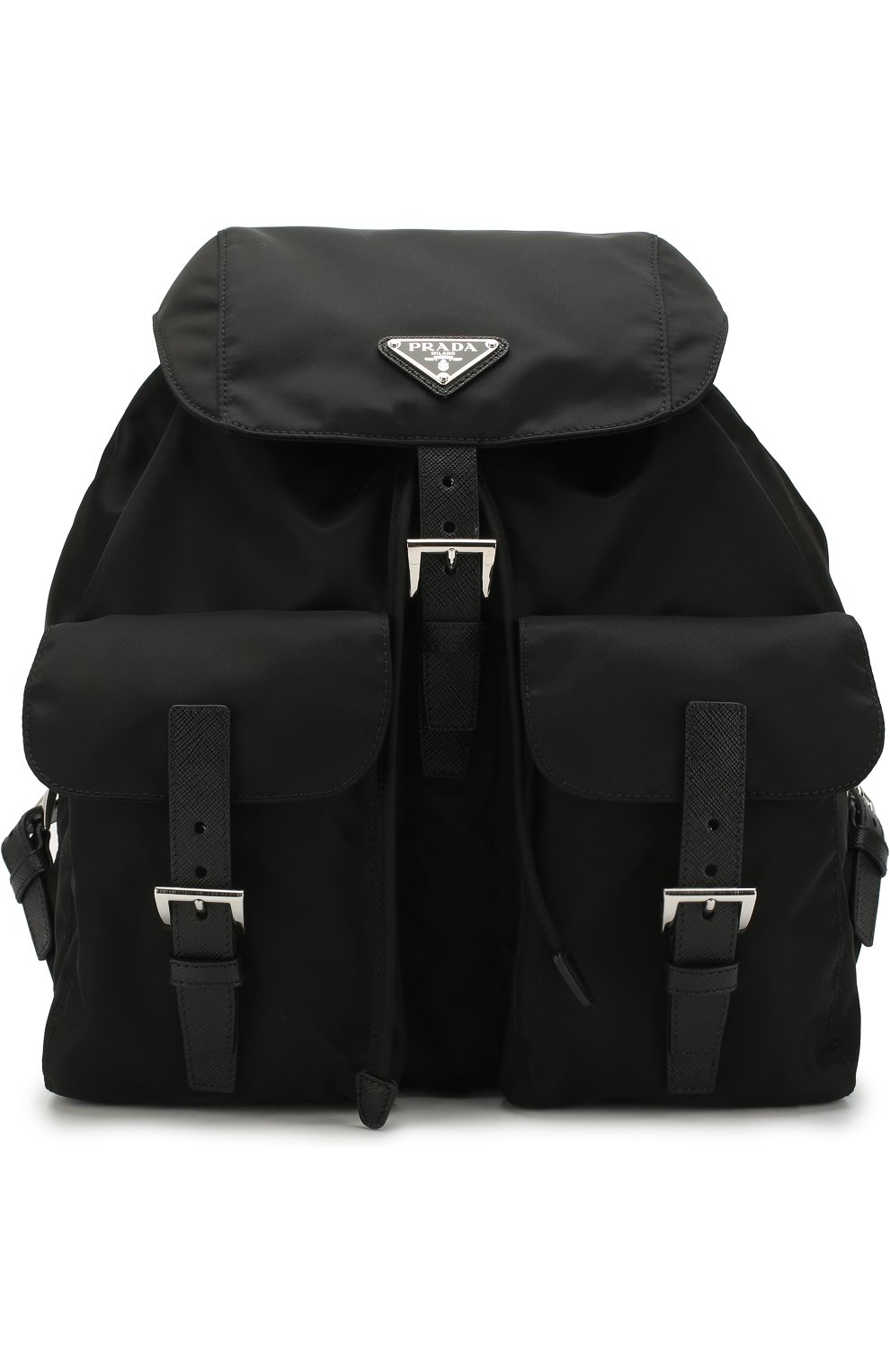 Женский рюкзак из текстиля PRADA черного цвета, арт. 1BZ811-V44-F0002-OOO | Фото 1