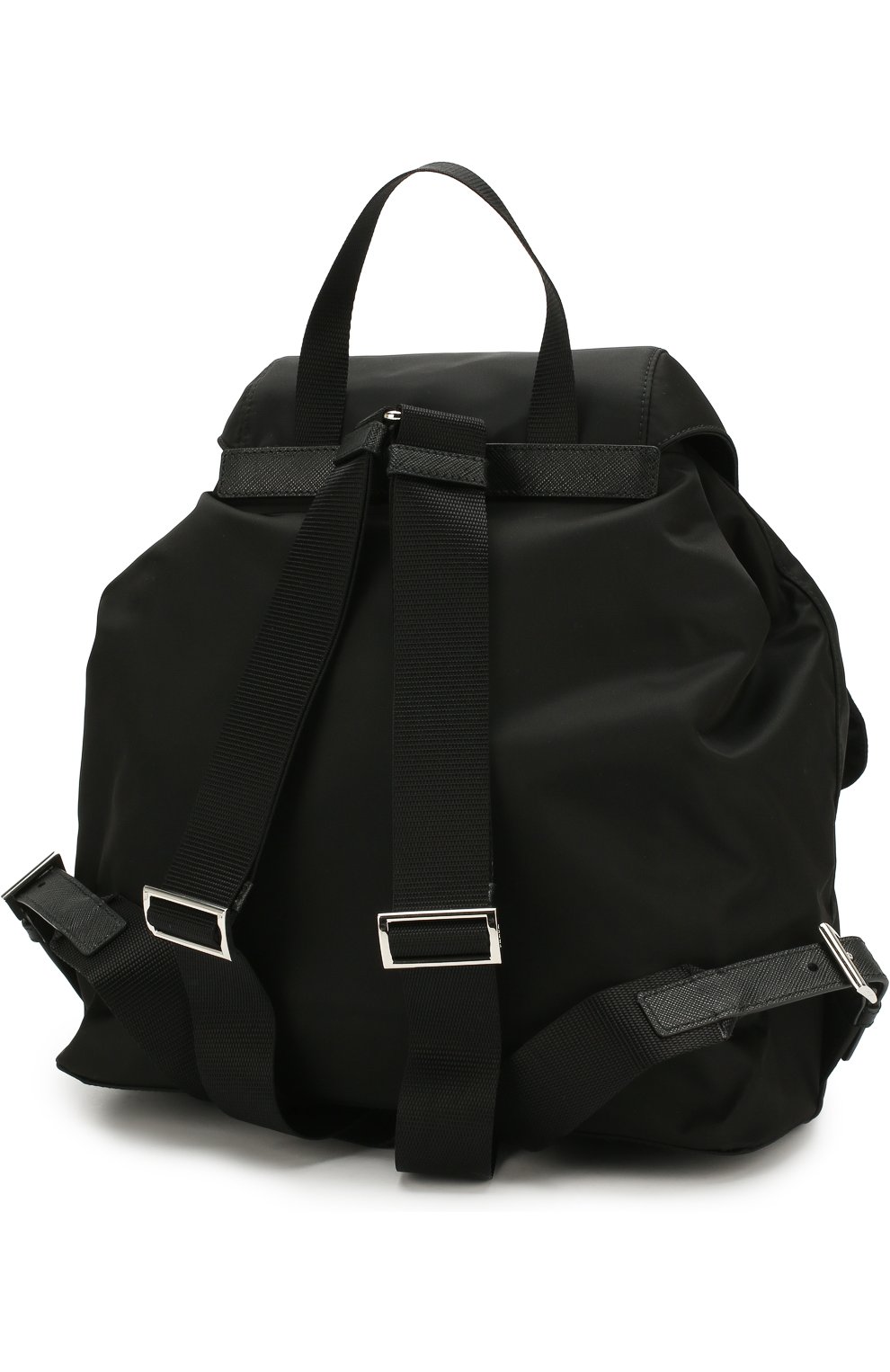 Женский рюкзак из текстиля PRADA черного цвета по цене 88000 руб., арт. 1BZ811-V44-F0002-OOO | Фото 3 Женский рюкзак из текстиля PRADA черного цвета, арт. 1BZ811-V44-F0002-OOO | Фото 3