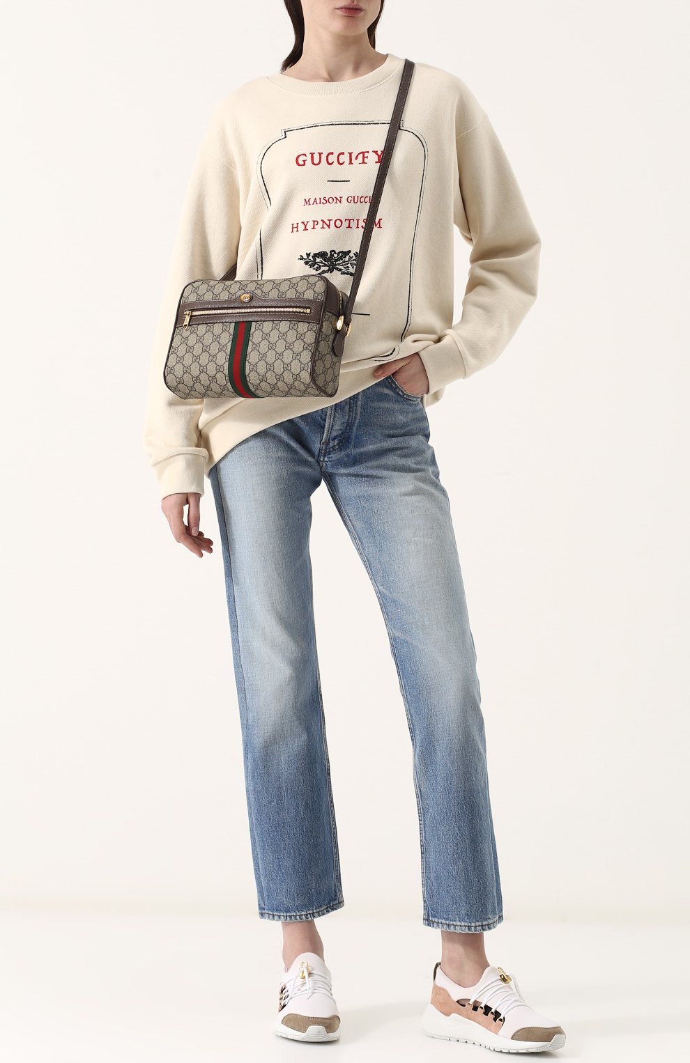 Женская сумка ophidia gg supreme small GUCCI бежевого цвета по цене 104000 руб., арт. 517080/96I3B | Фото 2 Женская сумка ophidia gg supreme small GUCCI бежевого цвета, арт. 517080/96I3B | Фото 2