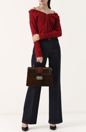 Женская сумка-тоут из кожи medium GUCCI коричневого цвета по цене 294500 руб., арт. 513138/0LBCT | Фото 2 Женская сумка-тоут из кожи medium GUCCI коричневого цвета, арт. 513138/0LBCT | Фото 2