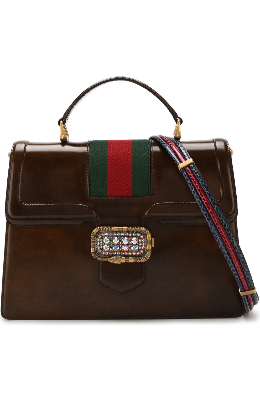 Женская сумка-тоут из кожи medium GUCCI коричневого цвета по цене 294500 руб., арт. 513138/0LBCT | Фото 6 Женская сумка-тоут из кожи medium GUCCI коричневого цвета, арт. 513138/0LBCT | Фото 6