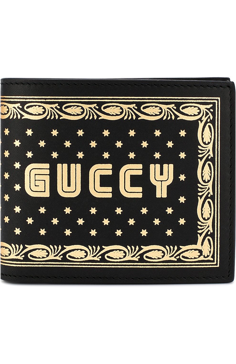 Женские кожаное портмоне с отделениями для кредитных карт GUCCI черного цвета, арт. 510491/0GUSN | Фото 1