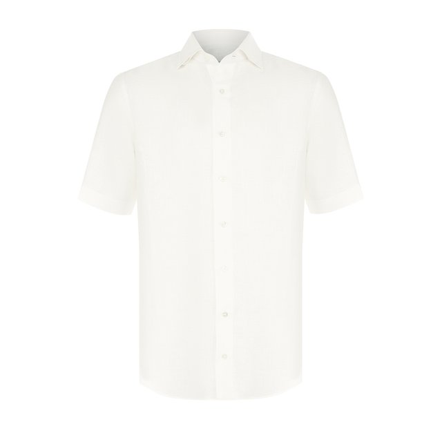 фото Льняная рубашка с короткими рукавами zilli