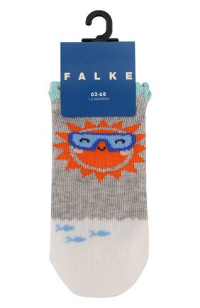 Детские носки с принтом FALKE серого цвета по цене 686 руб., арт. 12122 | Фото 1 Детские носки с принтом FALKE серого цвета, арт. 12122 | Фото 1
