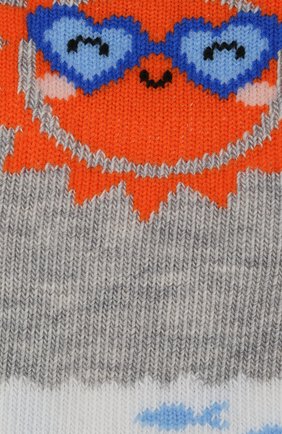 Детские носки с принтом FALKE серого цвета, арт. 12122 | Фото 2 (Материал: Хлопок, Текстиль, Синтетический материал; Статус проверки: Проверена категория)