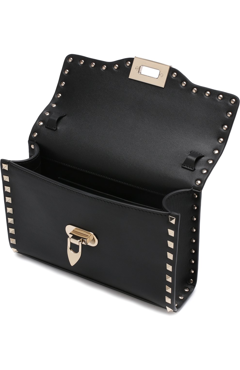 Женская сумка valentino garavani rockstud spike medium VALENTINO черного цвета по цене 79300 руб., арт. PW0B0181/WCI | Фото 4 Женская сумка valentino garavani rockstud spike medium VALENTINO черного цвета, арт. PW0B0181/WCI | Фото 4